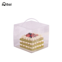 Boîte à gâteaux Qibai boîte d'emballage de gâteau transparente à pâtisserie haute cuisson portable