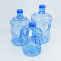 Bouteilles d'eau en gros de 18 litres, conteneurs d'eau en plastique réutilisables de 5 gallons sans BPA avec poignée pour distributeur d'eau