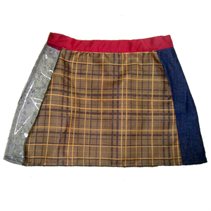 Falda Recta Informal de Verano para Adultos, Sublimada, Ecológica, Transpirable, Antiestática, Talla Grande, de Mezclilla, con Encaje y Bordado - Product Image 1