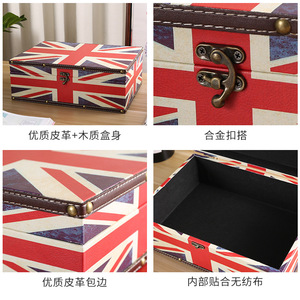 Wooden <b>Storage</b> <b>Boxes</b> Set Desktop Jewelry Organizer Covered Flip Lid Multiple Patterns Household Dustproof Box - Product Image 5