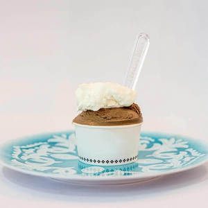 Cucchiaio compostabile trasparente per gelato da 10 cm, cucchiaio monouso per servire il gelato - Product Image 6