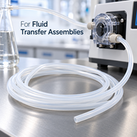 Tube en silicone translucide sur mesure, tube en silicone flexible creux pour équipement de transfert de liquides, OEM ODM, usine Chine Malaisie