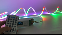 Tira de Luz LED COB RGB Direccionable de 12/24V y 630 LED, Impermeable, Flexible y Cortable, PCB de 12mm para Uso en Interiores y Exteriores