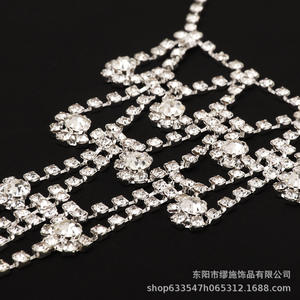 Tobillera de Cristal con Forma de Flor, Chapada en Plata 925, Joyería Romántica para Pies de Novia, Accesorio para Pies Descalzos en la Playa para Mujer - Product Image 4