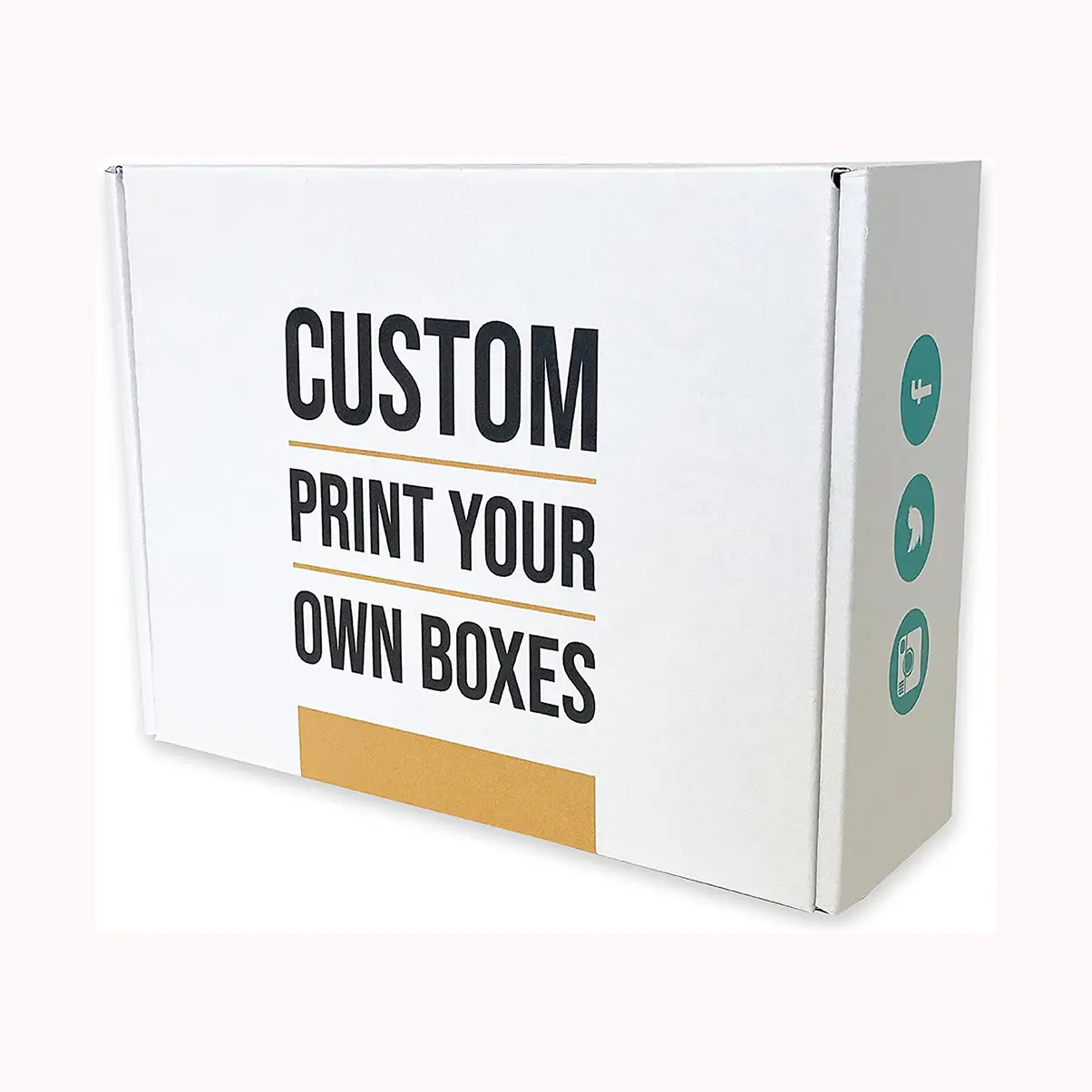 Custom 8 X 5 X 2" Custom Logo Corrugated Cardboard Box Luxury Mailer Box For Shoes Clothing Gift