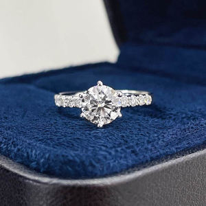 Luxeora 18Kゴールドレディース結婚指輪クラシックスタイル婚約ラボ成長ダイヤモンドファインジュエリーギフト記念日IGI認定 - Product Image 1