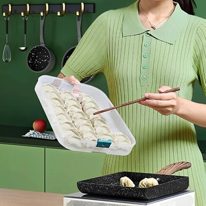 4-ярусная коробка для пельменей, холодильник, коробка для замораживания пельменей с ручкой, пищевая кухня, Быстро Замороженные коробки для пельменей - Product Image 6