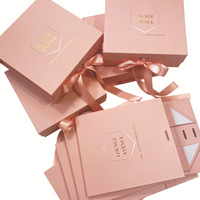 Boîte d'emballage pliable en papier kraft et carton de luxe avec logo personnalisé, boîte cadeau magnétique avec ruban