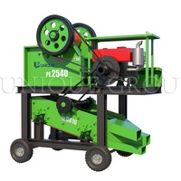 NOUVEAU Petit concasseur de pierres de roche portable Prix Mini concasseur à mâchoires diesel mobile en PE 250x400 pour la vente
