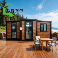 Maison conteneur préfabriquée moderne extensible de haute qualité, 2, 4 ou 5 chambres, maison pliable préfabriquée, unité d'habitation complémentaire, maison conteneur de 40 pieds
