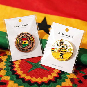 Épingles à revers du drapeau national du Ghana, écussons personnalisés en émail doux, emblèmes <span class=keywords><strong>de</strong></span> <span class=keywords><strong>pays</strong></span> africains, badges en métal, broches <span class=keywords><strong>de</strong></span> costume, accessoires, étiquettes d'identification pour événements - Product Image 6