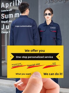 Ensemble de vêtements de travail résistants pour hommes printemps-automne, haut et <span class=keywords><strong>pantalon</strong></span> de sécurité durables, uniforme de travail pour atelier, chantier, usine - Product Image 2