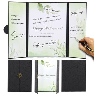 Biglietto d'<span class=keywords><strong>Auguri</strong></span> di Lusso per <span class=keywords><strong>Compleanno</strong></span> con Busta, Personalizzabile, Pieghevole in Tre, Ecologico e Riciclabile, Regalo per Colleghi, Amici, Famiglia - Product Image 1