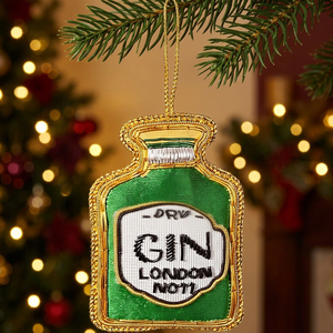 Designer Gin Bottle Zari Thread <b>Hanging</b> – Festive Home Decoration, Bar Theme Ornament, Wholesale Return Gift - Product Image 3