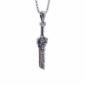 Yunnique – pendentif épée en acier inoxydable pour hommes, collier de style Punk, design rétro de lame cassée, 216066 - Product Image 5