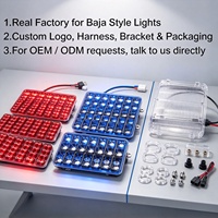 Phare LED Baja entièrement métallique alimenté par 8 piles AA, kit interrupteur manuel DIY, 20W 2000LM pour vélo électrique, vélo, moto, VTT