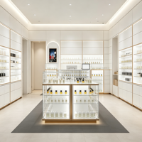 Desain Toko Parfum Satu Atap Lengkap, Lemari Pajang Parfum Mewah Multifungsi dengan Lampu LED, Kabinet Besi Kaca untuk Toko Butik