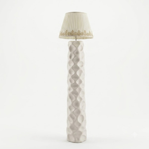 French Retro Bubble Texture Floor Lamp Minimalist Sculptural <b>Standing</b> Lamp Pleated Shade Decor Light For Home - Product Image 1