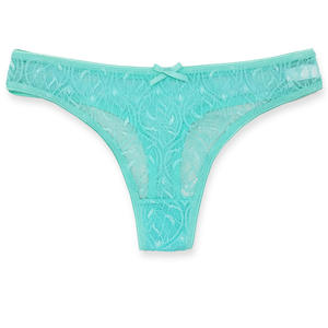 Damen Günstige Nylon-Spitzen-Tangas Sexy Transparente G-String Unterwäsche Atmungsaktive Niedrig Geschnittene Alltags-Slips mit Einfarbigem Muster Gestrickt - Product Image 5