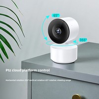 Caméra sans fil intelligente Tuya, surveillance à distance par téléphone portable, caméra réseau HD avec vision nocturne