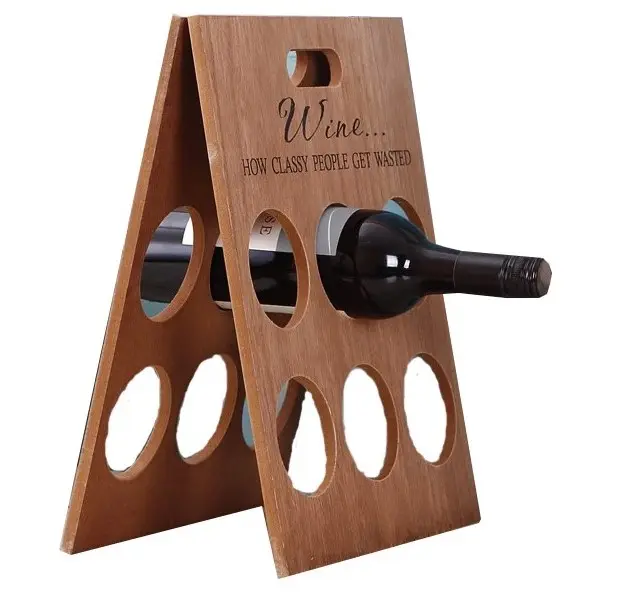 Factory wholesale stores stackable wine bottle storage racks for desktop use