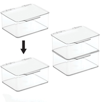 Boîte de rangement de jouets transparente Boîtes en plastique robustes pour le stockage avec couvercle