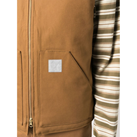 OEM Service Heavy Duty Hommes Matelassé Doublé Extérieur Grandes Poches Veste Décontractée Vêtements de Travail Toile Col Côtier Gilet Gilet Canard Gilet Hommes