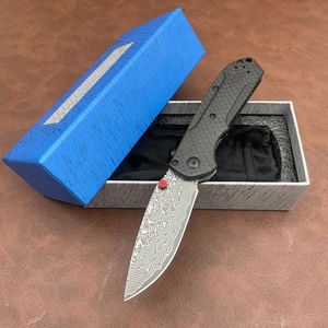 Navaja Plegable de Fibra de Carbono Damasco con Punta Clip y Filo Plano para Camping y Viajes al Aire Libre - Product Image 2