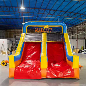 เกมงานรื่นเริงเป่าลมแบบกำหนดเอง เกมแข่งขันเป่าลมพร้อมอุปสรรค วิ่งข้ามสิ่งกีดขวางแบบสองเลน พร้อมปีนป่ายและสไลเดอร์สำหรับขาย - Product Image 4