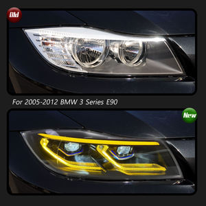 Nuevos Faros Delanteros TYPY de 12 V para BMW Serie 3 (E90) 2005-2012, Lentes LED, Luces de Circulación Diurna de Doble Color y Señales de Giro - Product Image 4