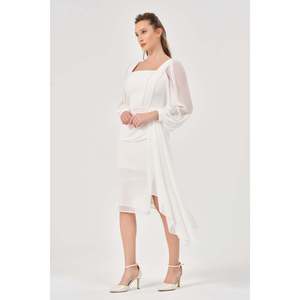 DANS 1567 Ecru Blouse décontractée pour femme, coupe classique, col rond, 100% coton, manches courtes, tailles 38-42 - Product Image 2