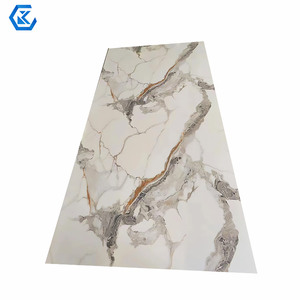 Özel kesim 3mm kalın PVC mermer UV duvar paneli su geçirmez parlak yüzey kolay kurulum için iç dekorasyon plastik levhalar - Product Image 1