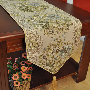 Sang trọng Jacquard dệt bảng <span class=keywords><strong>Runner</strong></span> thanh lịch hoa hình học in thêu vải cho nhà khách sạn đám cưới ăn uống hình dạng tròn - Product Image 3