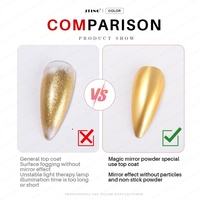 JTING Professionnel Facile à Utiliser Végétalien Résine Naturelle Chrome Magic Mirror Powder Top Coat Gel Polish Sans Poudre Collante OEM Topcoat