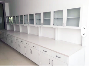 โต๊ะปฏิบัติการทางเคมีแบบกำหนดเอง ราคาโรงงาน ทนทานต่อสารเคมี พร้อมเต้ารับ - Product Image 5