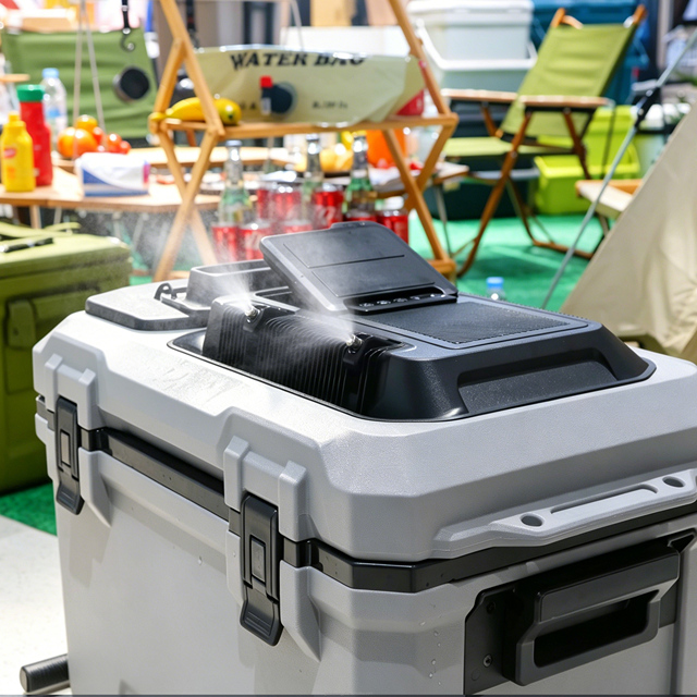 Air Cooler Portable Air Conditioner & Ice Chest 2 in 1 with Battery & Charger 3-Speed Settings Battery Powered Swamp Cooler