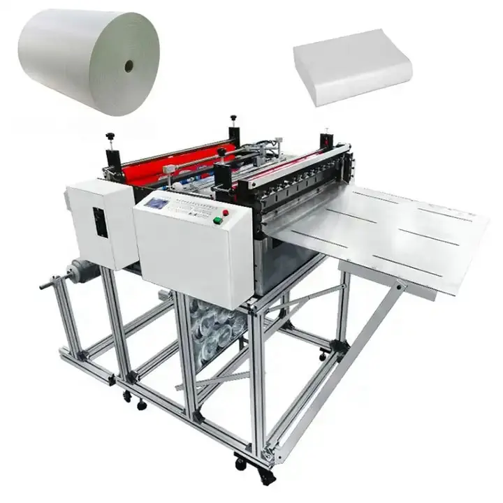 Automatische Elektrische Stof Label A4 Papier Roll Slitter Cutter A4 A3 Tpu Plastic Pvc Folie Crosscing Sticker Papier Machine