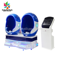 Parc coloré 9DVR équipement d'amusement grand vr ensemble complet de physique une machine double chaise d'oeuf réalité virtuelle amusement mach