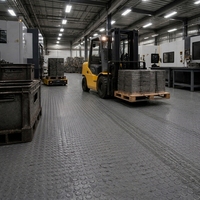Revêtement de sol industriel en PVC antidérapant R9, résistant à l'usure de classe T, ignifuge B1, pour chariot élévateur 15 tonnes, AGV, entrepôt, sur mesure