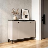 Armoire à chaussures de style européen moderne avec déverrouillage par empreinte digitale, 3 portes, grande capacité, écologique, réglable, autoportante, meuble de maison