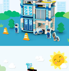 Jeu de <span class=keywords><strong>construction</strong></span> éducatif en bois pour enfants CE CPC, jouets de simulation <span class=keywords><strong>PC</strong></span>, blocs de <span class=keywords><strong>construction</strong></span> à assembler soi-même avec structure à mortaise et tenon - Product Image 4