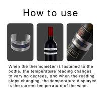 4 ~ 24 grados Celsius pulsera estilo vino cerveza botella termómetro Barra de Metal accesorios para vino tinto