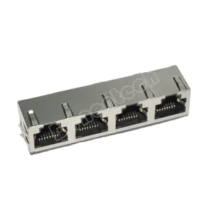 Водонепроницаемый разъем Denentech RJ45 8P8C 1X4P с шрапнелью, однофазный латунный корпус 5A, номинальный ток для LED & PCB 4P