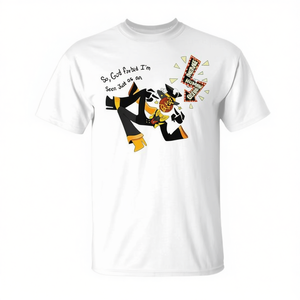 T-shirt promotionnel unisexe en coton à col rond et manches courtes avec motif 'Meditation In Case I Make It Will' en bois - Product Image 2