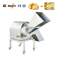 Automatische 800kg/uur groente- en fruitsnijmachine met motor voor bakkerijen en meelfabrieken, friet snijmachine