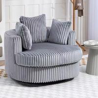 Nouvelle arrivée, fauteuil d'appoint pivotant blanc de luxe, grand fauteuil pour se câliner, pour la maison, pour le salon, style moderne, tissu