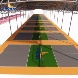 Weatherproof Anti-UV Outdoor Pickleball <b>Flooring</b> <b>Interlocking</b> Sports <b>Tiles</b> with Fast Drainage System for All-weather Use - Product Image 2