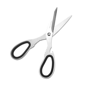 <b>Kitchen</b> <b>Scissors</b> Stainless Steel Multi Functional Home Use Straight Head Black Handle - Product Image 1