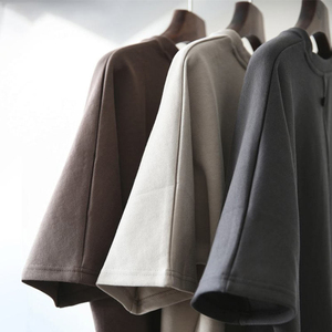 High Quality Heavyweight 280gsm Polyester Cotton Oversized Drop Shoulder O-neckline Short Sleeve T-shirt Custom t Shirt - Product Image 2