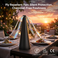 Trampas para Moscas Repelentes de Insectos de Verano, Protector de Alimentos Portátil para Mesa, Disuasor Automático de Insectos Sin Químicos, Ahuyentador de Mosquitos